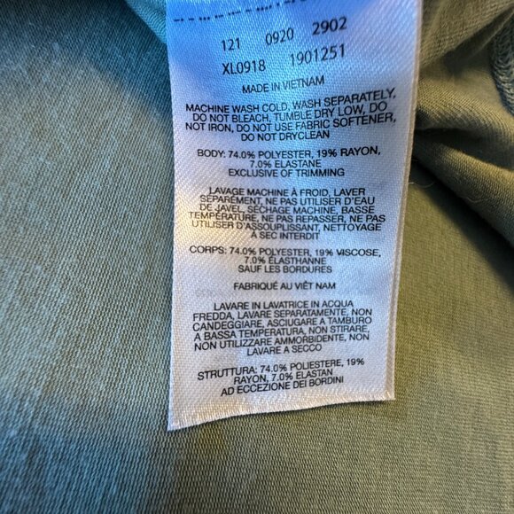 Columbia Easy Does It Tee Womens LG Green Short Cuffed Dolman Sleeve Curved Hem - Picture 8 of 8